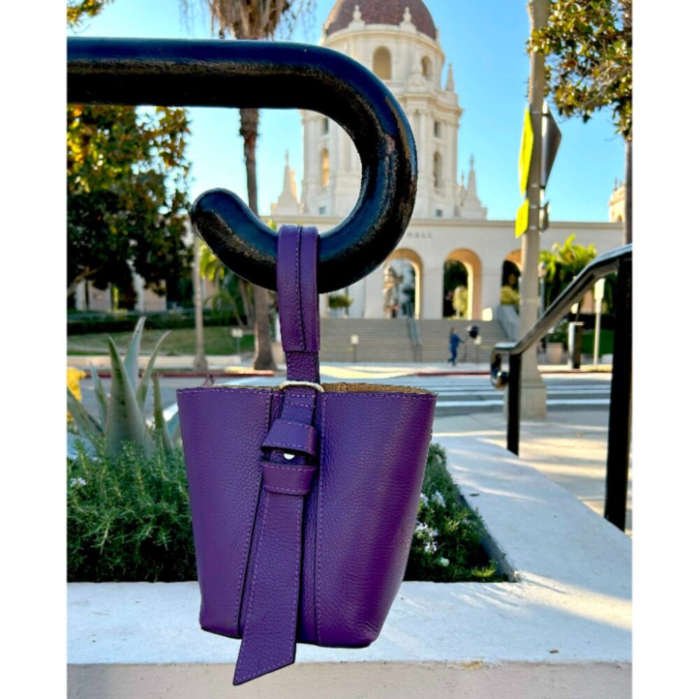 Aida Purple Women’s Designer Handbag – Italian Leather Luxury Purse
